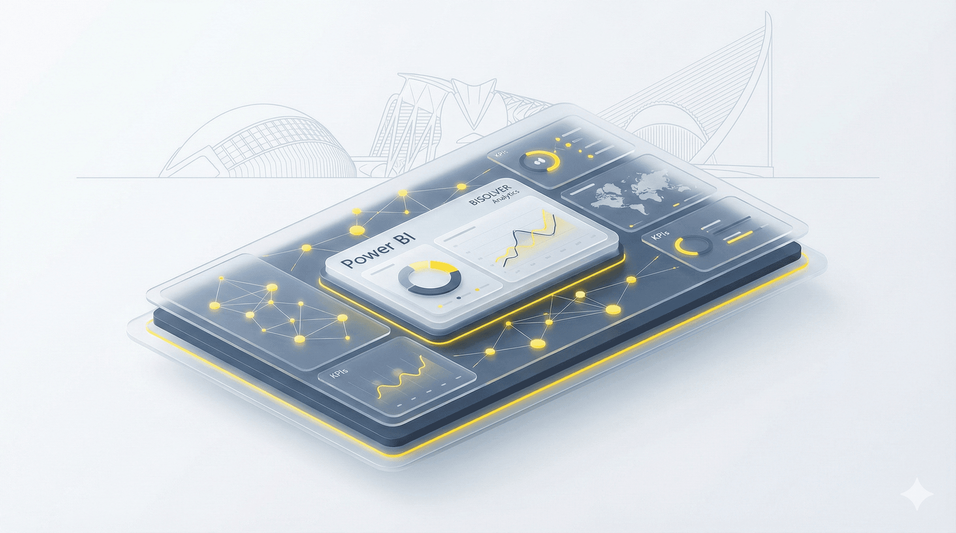 Equipo de consultores Power BI en Valencia diseñando dashboards